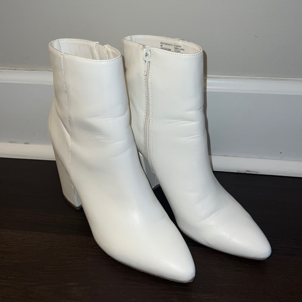 Madden Girl White Booties